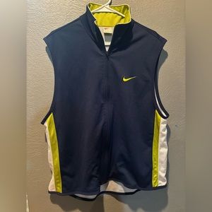 Nike vintage fleece full zip vest M